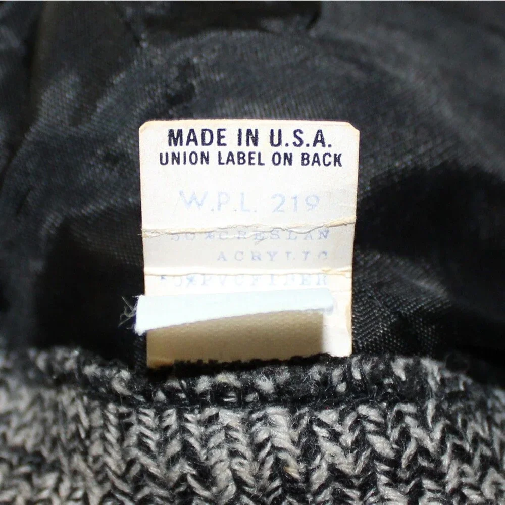 Vintage Hat women pink Union Made Glove Workers of America Creslan acrylic wool